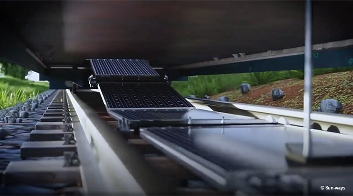 First removable solar power plant on rails